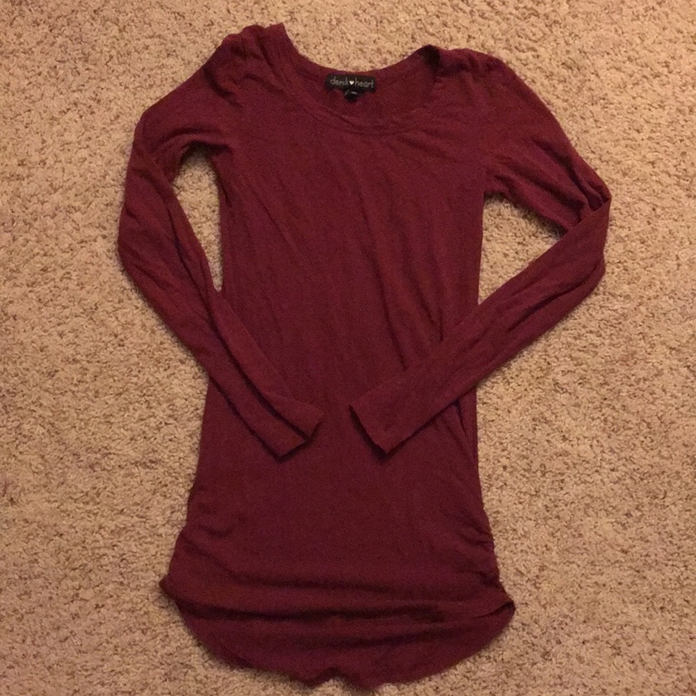 Burgundy long sleeve tunic
